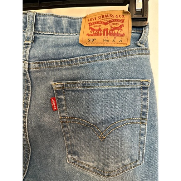 LEVI'S 510 Skinny Fit Men's Jeans, 27x29 Reg14 Medium/Light Fade/ Soft Denim. - Picture 10 of 11